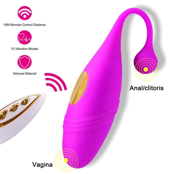 10 Greičio Šuolis Kiaušinių Vibratorius Vibruoja Kiaušinių Silikono Belaidžio Nuotolinio valdymo Analinis Klitorio Stimuliacijos Sekso Žaislai Moterims, Suaugusiems