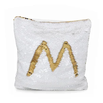 10vnt sublimacijos gold & white China Pagalvėlė Padengti tuščią šilumos spaudos perkėlimas pagalvę padengti Šviečia Pagalvės užvalkalą