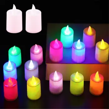 1PC Led Elektroniniai Žvakių Šviesos Flameless Romantiška Netikrą Žvakė, Lempa, Arbatos Šviesos Juosta Šalis Vestuvių, Gimtadienio Apdailos Tealight