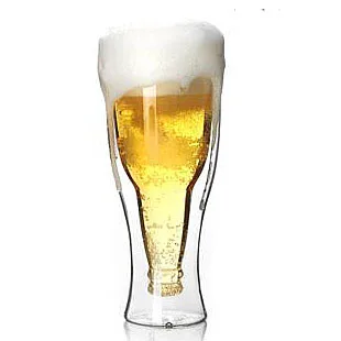 1PC LONGMING NAMŲ 350ML Nauji aukštos kokybės Kūrybos Alaus Taurės Tvirtos Dvigubos Sienelės Stiklinės alaus steins karšto pardavimo JO 1060