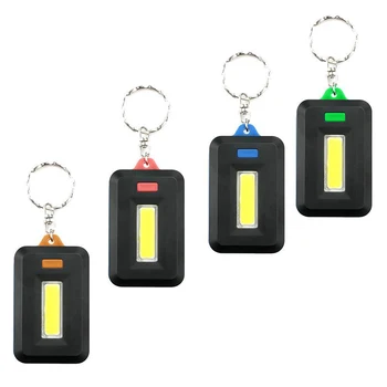 1Pc Nešiojamas Mini COB LED Keychain Žibintuvėlis Raktų Grandinės paketų prižiūrėtojų raktinę Žibintuvėlis Šviesos Lempos Su Karabinai Kempingas, Žygiai, Žvejyba