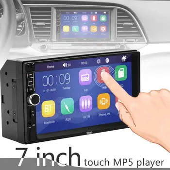 2 DIN 7 Colių Capacitive Touch Ekrano Automobilio Stereo FM Radijas MP5 Audio Grotuvas Paramos Veidrodis Nuorodą / Vairas