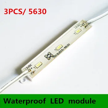 2000PCS Ultra Ryškus LED modulis kanalą, laiškų ir reklamos LED ženklas 3 LED SMD 5630 vandeniui