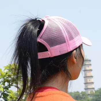 2018 CLH5218 Mados jauna mergina bžūp VASAROS tinklelio, atvira nugara Asiūklio bling beisbolo kepurės