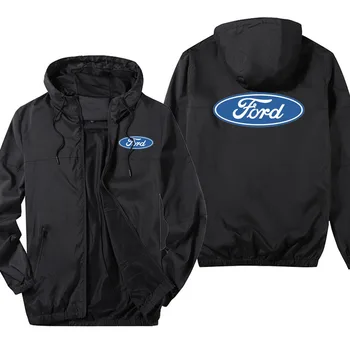2022 Aukštos kokybės Vyrų striukės, sportiniai viršūnes atsitiktinis Ford automobilių logo spausdinimas Gobtuvu Vyrams kvėpuojanti striukė Hip-hop street mens