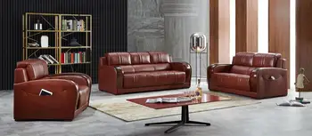 2022 sofos modernos para salė Šiuolaikinės viršuje grūdų nekilnojamojo odos gyvenamasis kambarys sofos bedliving kambario baldai