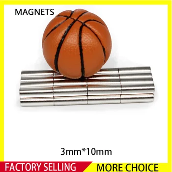 20~500PCS 3x10mm Stiprus Cilindro Retųjų Žemių Magnetas 3mm x 10mm Apvali Neodimio Magnetai 3x10mm Mini Mažų Magnetas Diskas 3*10mm