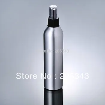 250ml Aliuminio butelis siurblys purkštuvas butelis juoda pompa head Aliuminio metalo butelį purškimo butelis, rūko purkštuvu