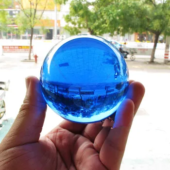 40mm Nuostabus Ultra Clear Blue Stiklo, Kvarco Kristalo (Rutulys, Kamuolys