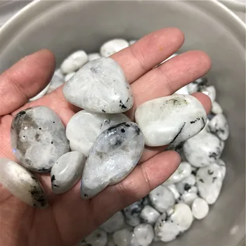 50g Natūralus akmuo kvarcas, mėnulio akmuo žvyro būgniniai kristalai gydomųjų akmenų apdaila
