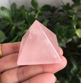 55g Grožio gamtos rose kvarco kristalo piramidės gydymo