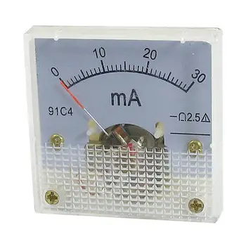 91C4 DC 0-30mA Klasės 2.5 Tikslumas Analoginis Ammeter Amperemeter Indikatorius