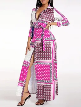 Afrikos Suknelės Moterims 2023 Elegantiškas Dashiki Rudenį, Pavasarį Maxi Suknelė Ponios Tradicinių Afrikos Drabužių Pasakų Dreaes