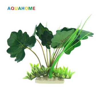Akvariumo dekoracijos modeliavimas vandens žalia plastiko dirbtinius vandens augalų Aukštos 15cm/ FZ75