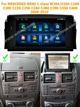 Android 11 Audio Stereo Wirless CarPlay 4G 64GB Automobilių Media Player MERCEDES-BENZ C Class W204/S204 C180 C200 2008 m. 2009 m. 2010 m.