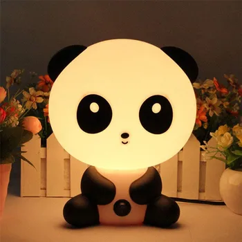 Animacinių filmų Šuo Panda Bear Naktį Šviesa, Kūdikis Vaikai Miega Miegamojo Lempa Vaikams Naktiniai Kambarį Kalėdų dovanos ES/JAV Plug