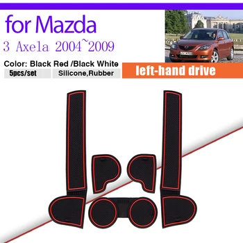 Atsparus dulkėms Padas Mazda 3 Mazda3 Axela BK 2004-2009 m. Kilimas Lnterior Gumos Kilimėlis Durų Plyšį Groove Taurės Pagalvėlė Miestelyje Lipdukas Auto