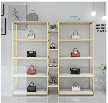 Aukso drabužių parduotuvė ekranas kabineto lentynos display rack papuošalų, kosmetikos, batų parduotuvės, laikymo krepšys lentynos daugiasluoksnės stovo