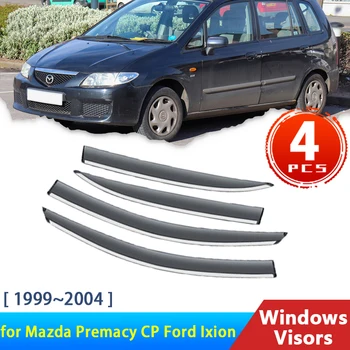 Automobilių Langų Antveidžiai Mazda Premacy CP Ford Ixion 1999-2004 M. 2000 Aksesuarai, Vėjo Deflektoriai Lietaus Antakių Guard Auto Markizės Apdaila