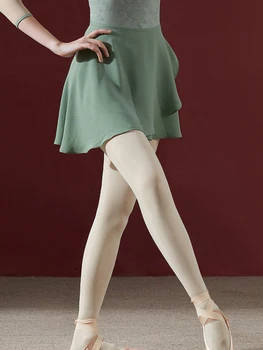 Ballet lace-up sijonas trumpas sijonas šokių raw suknelė gazas sijonas moterų šifono sijonas gabalas sijonas tutu sijonas, pėdkelnės