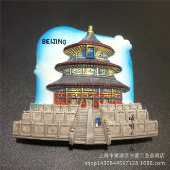 Beijing Tiantan Great Wall Turizmo Memorialinis Pastatas Kraštovaizdžio Reljefo Šaldytuvas Magnetas