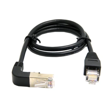 CYDZ Cablecc Tiesiai į Cable8P8C Cat6 STP Lan Ethernet Tinklo Patch Cord 90 Laipsnių