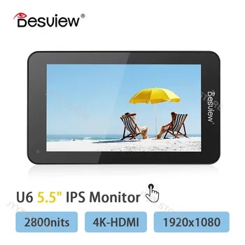 Desview Bestview U6 5.5 colių 4K Stebėti 2800nits 3D LUT Kamera, Lauko Stebėti Touch 