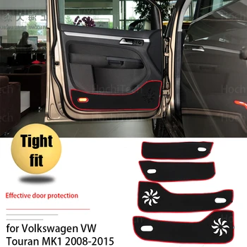 Durų Viduje Guard Decal Pusės Krašto Padengti Apsaugos Kilimas Automobilio Duris Anti Kick Trinkelėmis Lipdukas Volkswagen VW Touran MK1 2008-2015