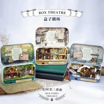 Dėžutė Teatro Lėlių namelio Baldai Miniatiūriniai Žaislas 