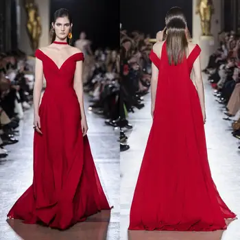Elegantiškas Vakarines Sukneles Nuo Peties Linijos, Raukiniai Valymo Traukinio Raudona Promenadzie Suknelė 2020 Vestidos De Novia Blizgančių Suknelių