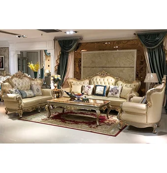 Europos stiliaus odos sofos, kartu kambarį supakuotos medžio masyvo viršutinio sluoksnio odos didelės šeimos vila paprasta prancūzijos leath