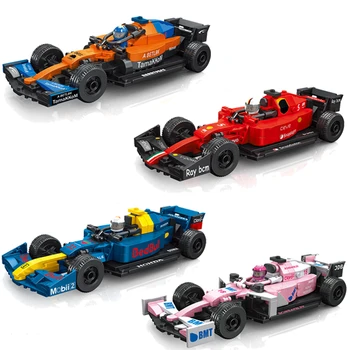 F1 Automobilių Greitis Čempionato Pirmojo Laipsnio Lygtis Lenktynių Blokų Rinkinys Ralio Super Lenktynininkų Transporto Priemonės Klasikinis Modelis Plytų Vaikas Žaislas