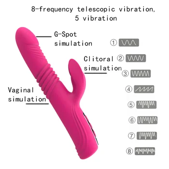 Galingas Dildo Vibratorius G Spot-Klitorio Stimuliatorius Makšties Masažas USB Įkrovimo Suaugusiųjų Moterų Masturbacija Sekso Žaislai