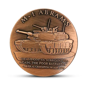 Iššūkis Monetos JAV Armijos M-1 Abrams Suvenyrų Monetų Dovanos, Kolekcines, Amatų
