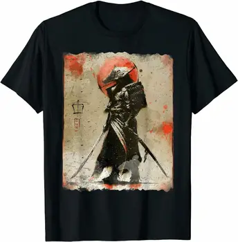 Japonų Samurajus Retro Art Print Bushido Marškinėliai. Trumpomis Rankovėmis 100% Medvilnė, Atsitiktinis marškinėliai Prarasti Viršuje, Dydis S-3XL