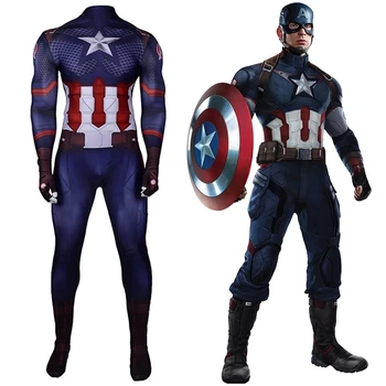 Kapitonas Amerika Keršytojas Lygos vaidmenų kostiumas superhero Steve Rogers Onesie Helovinas vaidmenų kostiumų childr