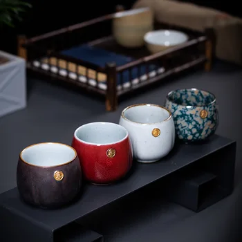 Keramikos Rupi Keramikos Teacup Nustatyti Kung Fu Taurės Master Cup Vieno Puodelio Retro Stiliaus Keturi Puodeliai Dovanų Rinkinys