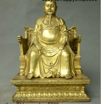 Kinijos Žalvario Wenchang Dijun Imperatorius Wenchang Wen chang Wang Karaliaus Statula 11 colių