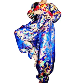 Kinų Stiliaus Dragon Spausdinti Trijų Dalių Drabužiai Moterims Festivalis 
