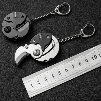 Kišenėje Kartus Mini Peilis Daugiafunkcinis Monetos Peilis, Atsuktuvas Nešiojamų Paketų Prižiūrėtojų Raktinę Keychain Lauko Išgyvenimo Peilis Peilis Mažas Įrankis