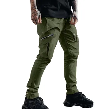Krovinių Pants Mens Multi-pocket Atsitiktinis Kelnės Street Style Slim Sweatpants