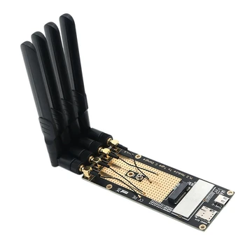 M. 2(M. 2) 3G/4G/5G Modulio Tipas-C/USB3.0 Adapteris+NANO SIM Kortelės Lizdas+4X Antena RM500Q/RM500U/GM800/SIM8200 Modulis