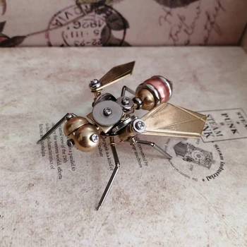 Mechaninė vabzdžių steampunk vaisinių muselių full metal rankų darbo mažas amatų papuošalai