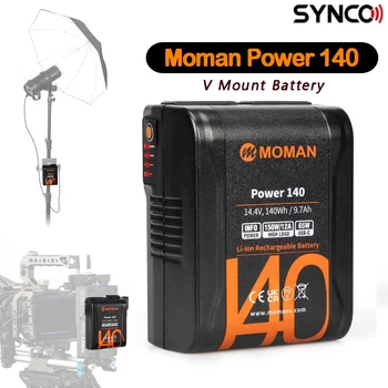 Moman Galia 140 V Mount Baterija 140Wh Galia Banko BMPCC 4K 6K D Bakstelėkite & USB C Rezultatų Nešiojamas Mini V Užraktas Baterijos VS FXLION