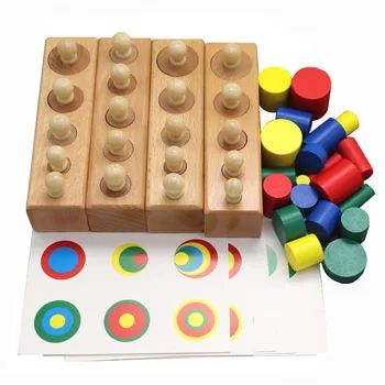 Montessori Ankstyvojo Lavinimo Žaislai, Kūdikių Pastato Blokai, Mediniai Nušvitimą Mokymo priemonių Rankų judesių Koordinavimą Mokymo