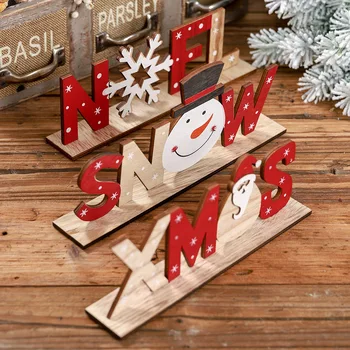 Naujas Kalėdines dekoracijas Medinė raidė ornamentu vitrinų Kalėdų dekoracijas namų dekoro Raštas ornamentu rankdarbiai