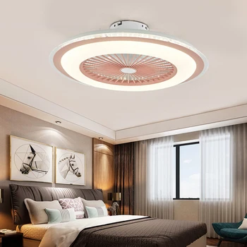 Naujas ventiliatorius lempos modernus minimalistinis led miegamojo, valgomojo kambarį lempos kūrybos tolygus ventiliatorius ventiliatorius lempos