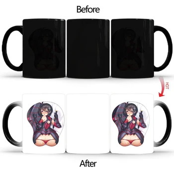 Naujausias Siurprizas mergina, kavos puodeliai, Magic Puodelis šilumos Spalva keičiasi arbatos puodelį dovanų Sexy ass dvigubus šonus, spausdinimo BSKT-099