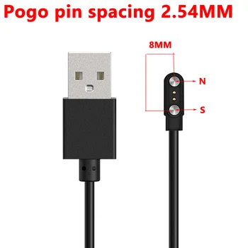 nemokamas pristatymas 2pin USB, Universalus Magnetinis Įkrovimo Kabelis 2.54 pikis pogo pin Magnetinio Įkroviklio Kabelį Vyras už ID205S ID216/SW025