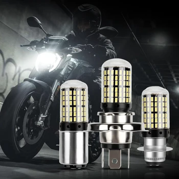 OKEEN H4 BA20D P15D H6 HB2 9003 144SMD LED Lemputės Motociklo Universaliųjų Automobilių Vairavimo Priešrūkinis Žibintas Aukštos Šviesų 12V